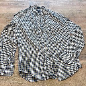 J. Crew Plaid Button Down Shirt M